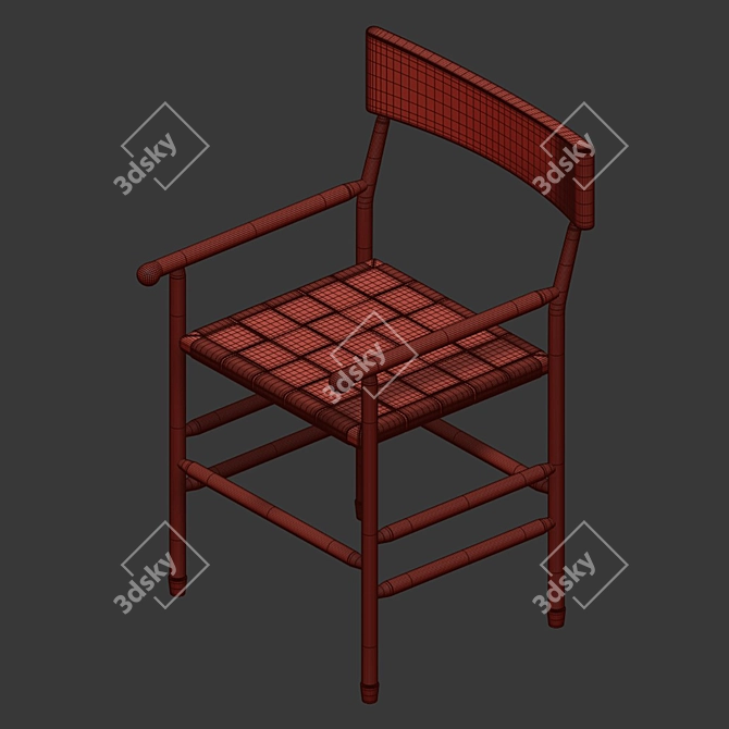 Contemporary Warton Chair by Charles Zana 3D model image 3