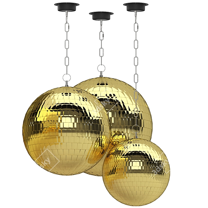 Sparkling Disco Ball 3D Model 3D model image 3