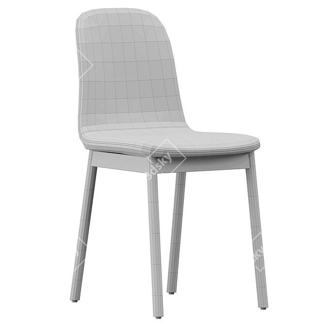 Modern Hug Side Chair Collection 3D model image 5