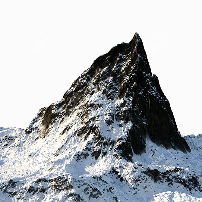  Snow Hero Mountain 4k Model 3D model image 1