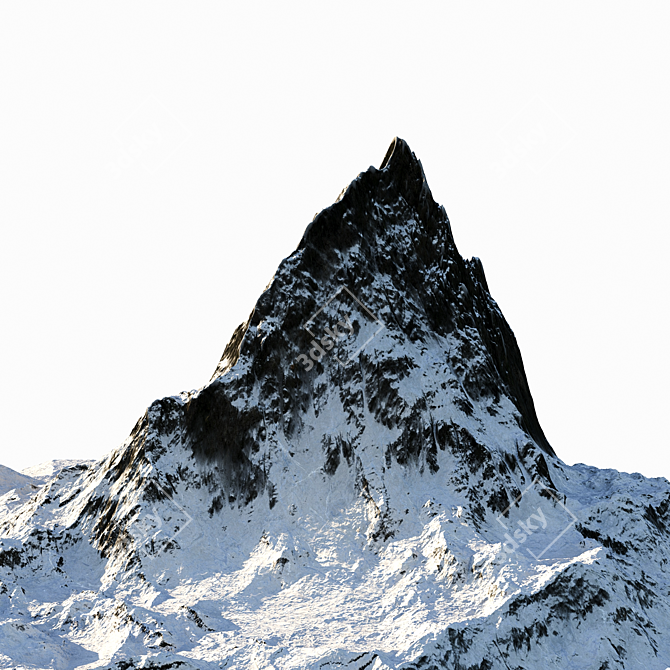  Snow Hero Mountain 4k Model 3D model image 3