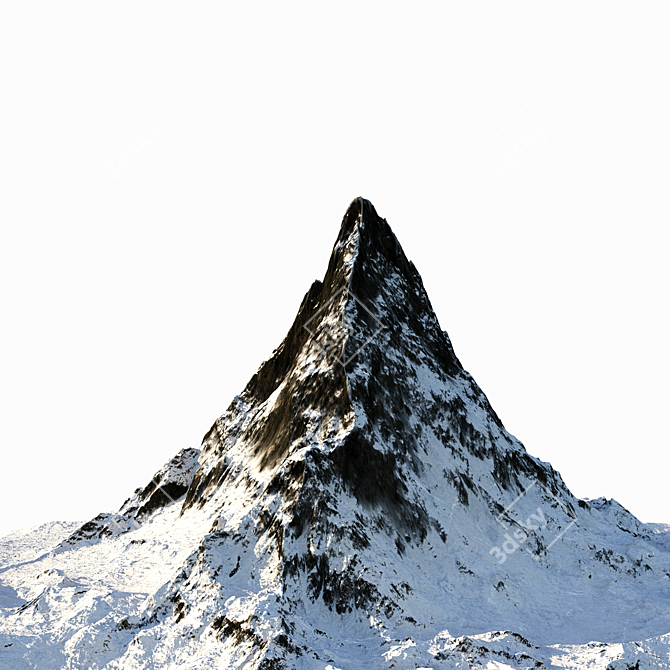  Snow Hero Mountain 4k Model 3D model image 4