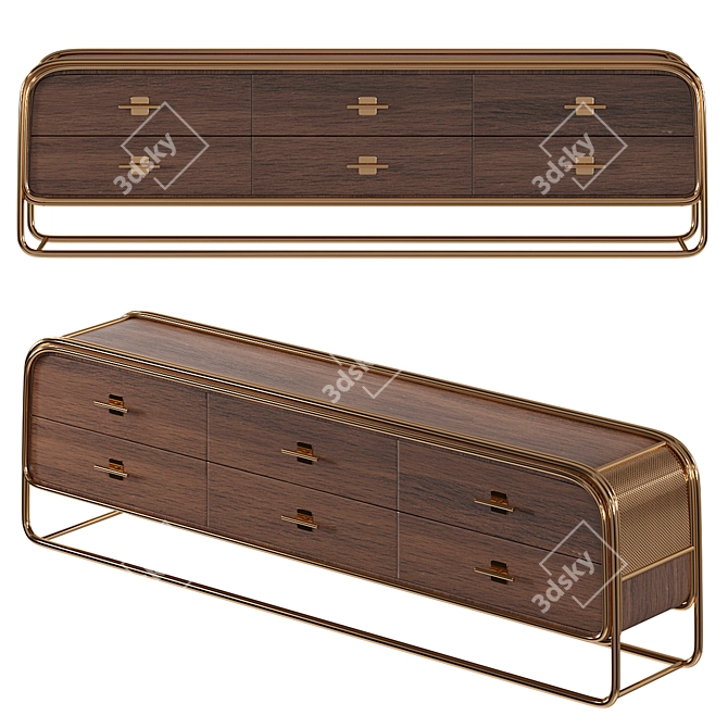 Modern Columbia Sideboard Design 3D model image 1