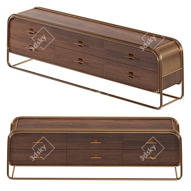 Modern Columbia Sideboard Design 3D model image 2