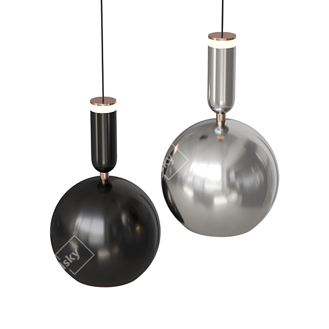 Orb LED Pendant Light Fixture 3D model image 3