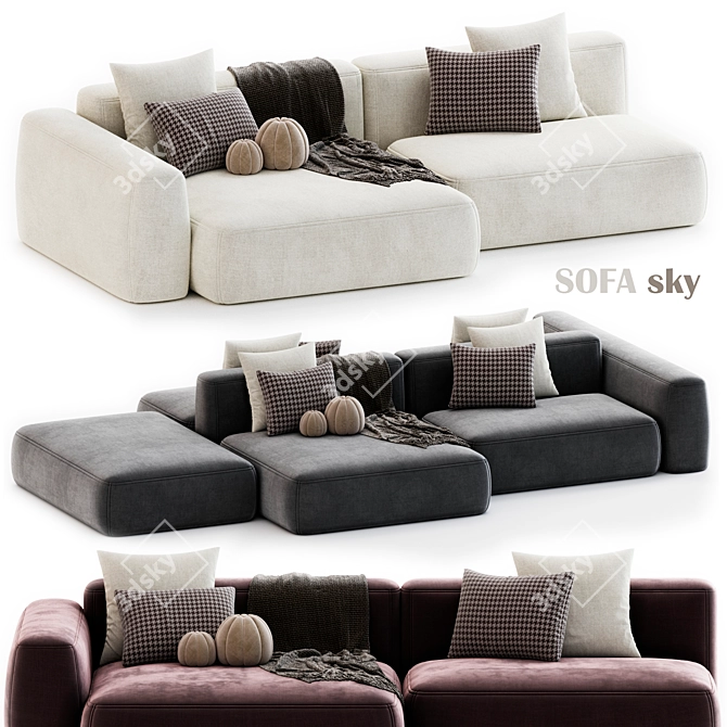  Sky Modular Sofa: Tamamm Quality 3D model image 1