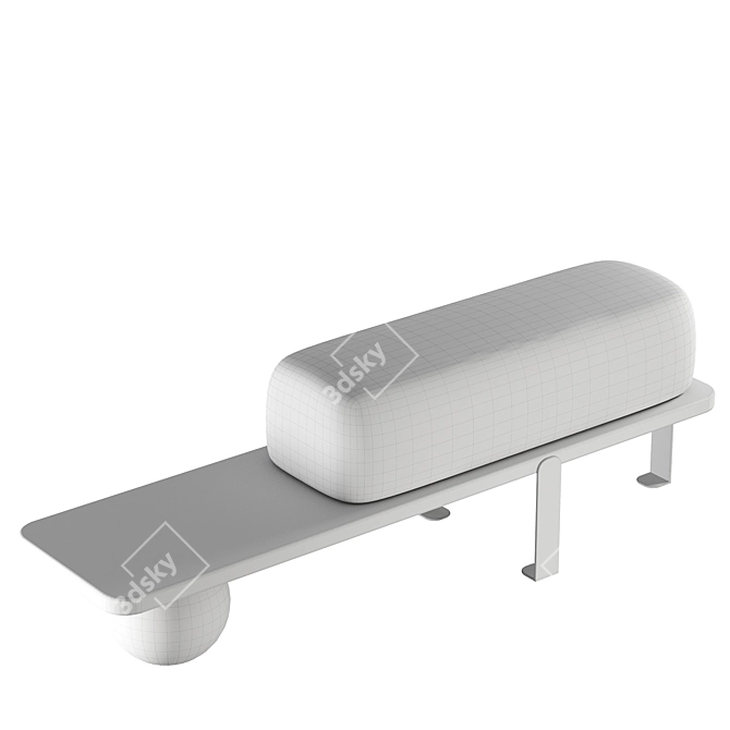 Modern Osaka-Luxe Bench Upholstered 3D model image 3