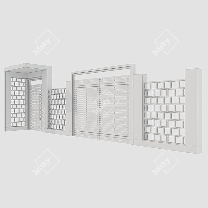 Fence 01 3D Model Asset 3D model image 5