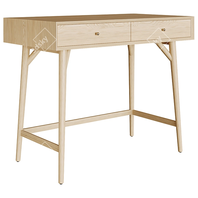 Mid-Century Mini Desk by Westelm 3D model image 2