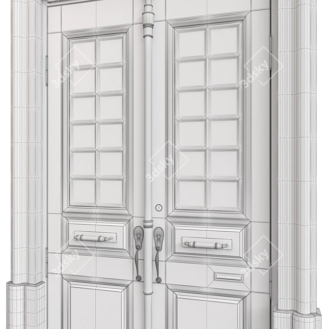 Classic Door 3D Model Set 3D model image 7