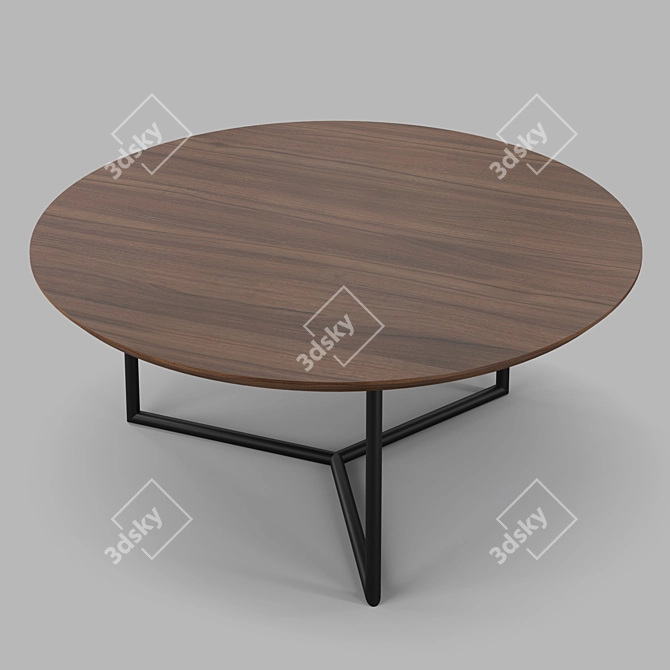 Miramar Walnut Magazine Table 3D model image 1