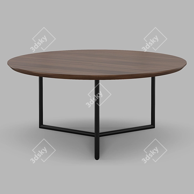 Miramar Walnut Magazine Table 3D model image 2