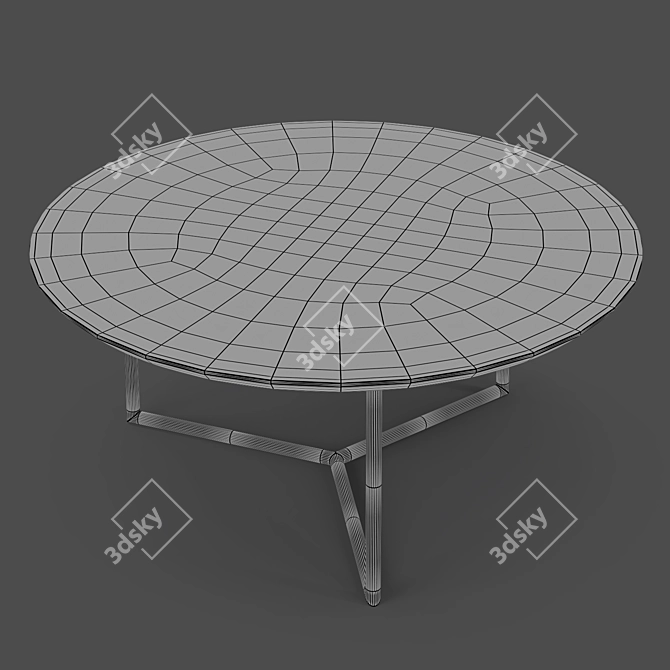 Miramar Walnut Magazine Table 3D model image 3