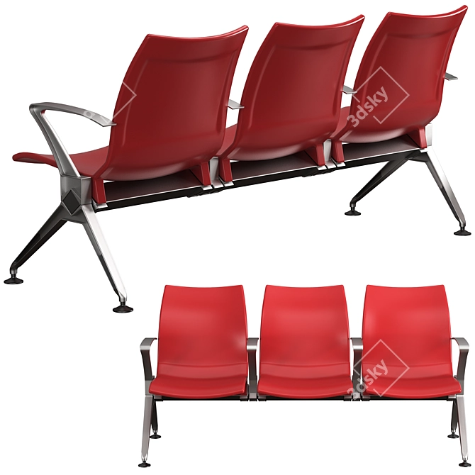 Signature Tandem Armchair L-W02-1 3D model image 2