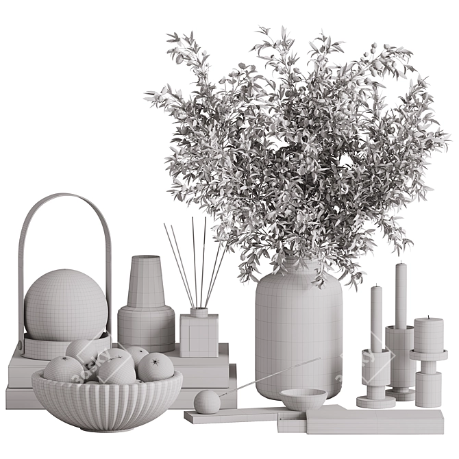 Modern Decorative Set H82 3D model image 6