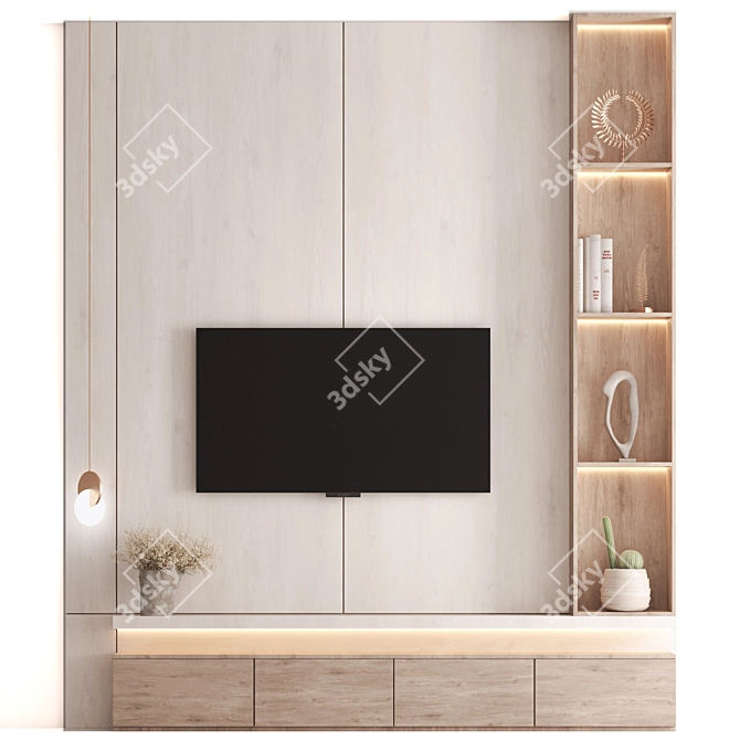 Modern Design TV Wall Mount 3D model image 1