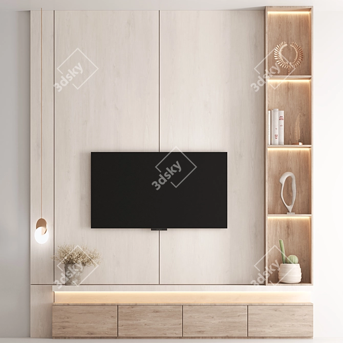 Modern Design TV Wall Mount 3D model image 2