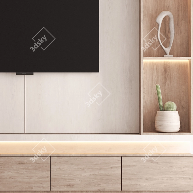 Modern Design TV Wall Mount 3D model image 4