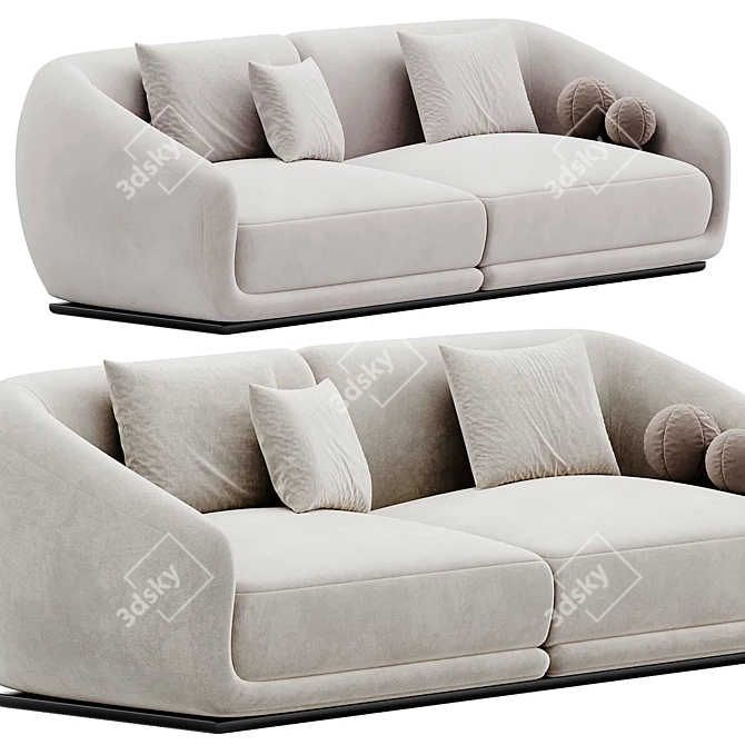 Modern Chic Montholon Sofa Design 3D model image 1