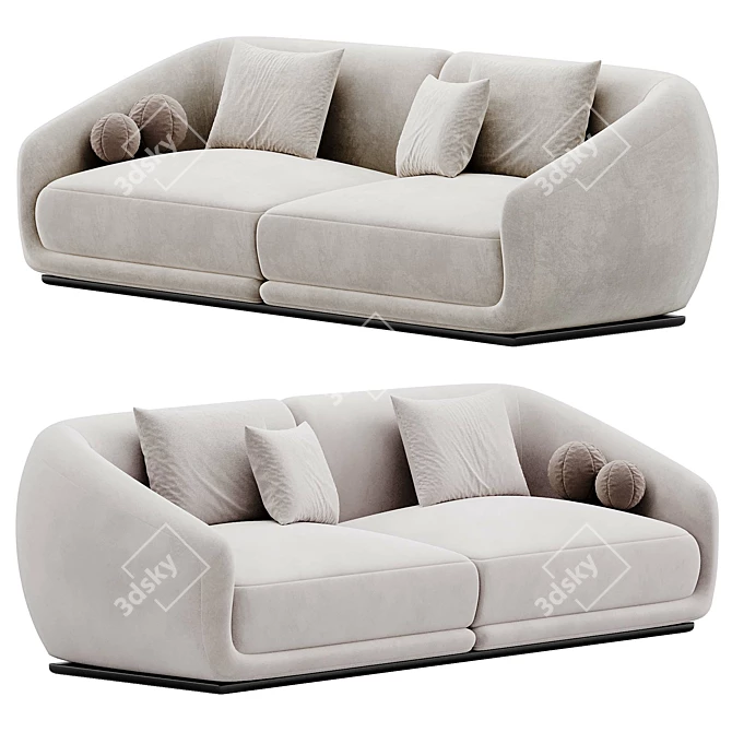 Modern Chic Montholon Sofa Design 3D model image 3