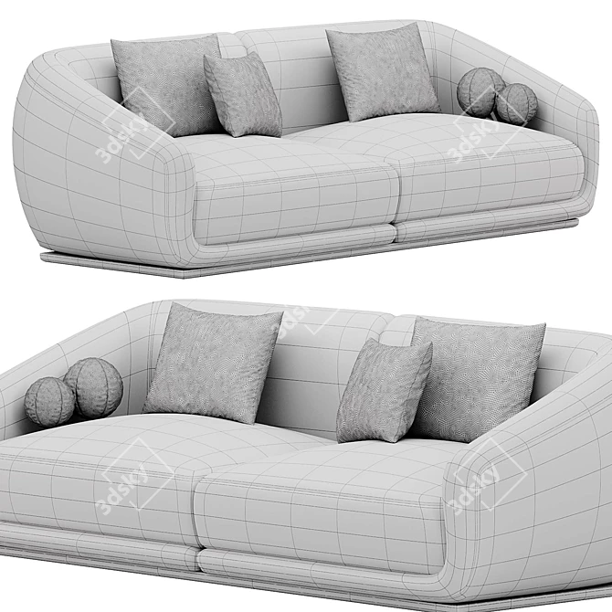 Modern Chic Montholon Sofa Design 3D model image 4