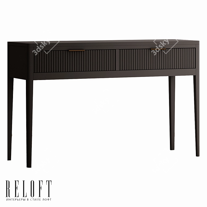 Modern Console Table with Drawers 3D model image 1