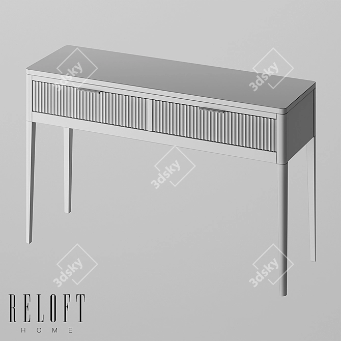 Modern Console Table with Drawers 3D model image 2