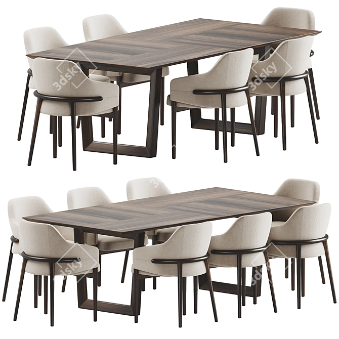 Elegant Dining Set: Trench & Bolero 3D model image 3