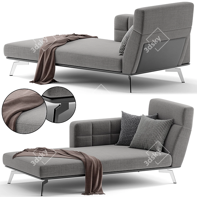 Customizable Delewaga Sofa Bed 3D model image 2