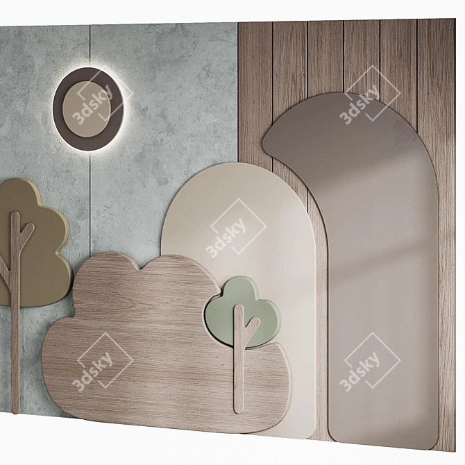  Smoothing Subdivision Wall Panel 3D model image 5