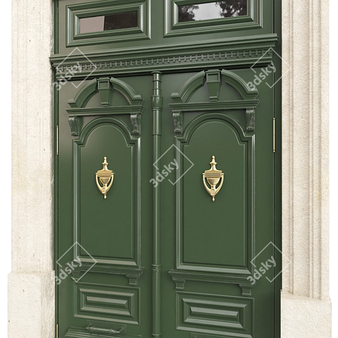 Classic Style 3D Door 1400mm 3D model image 3