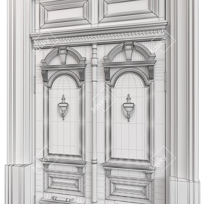 Classic Style 3D Door 1400mm 3D model image 7