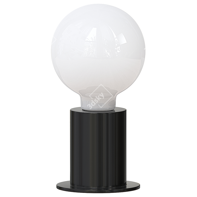 Sleek BLACK Faro Barcelona Lamp 3D model image 1