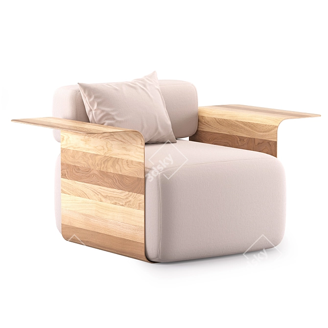 Cozy Modern Armchair Set 3D model image 9