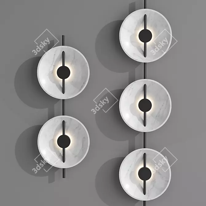 Modern Wall Light 3D Model 3D model image 2