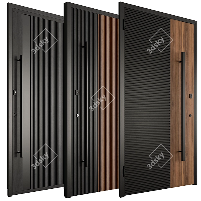  Contemporary Designer Door Collection 3D model image 1