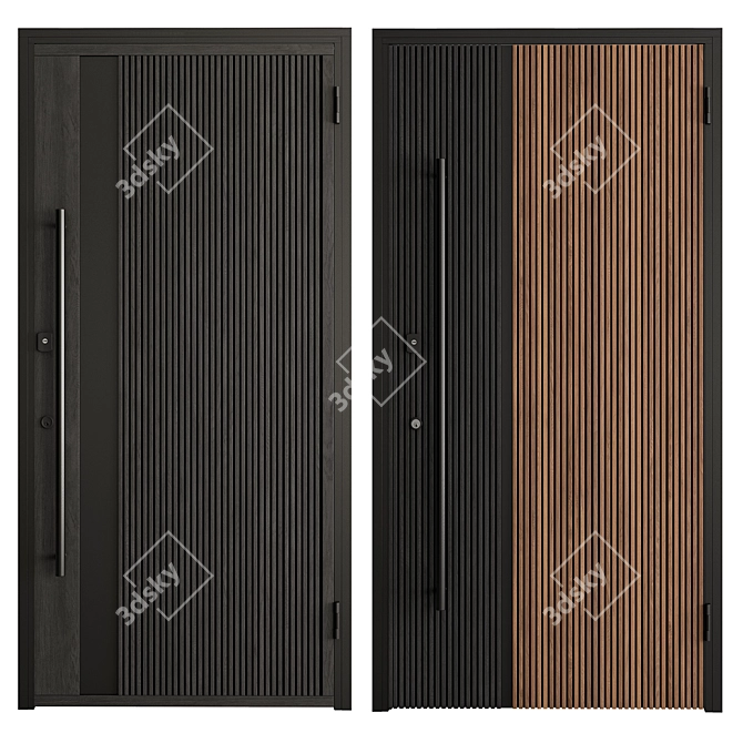  Contemporary Designer Door Collection 3D model image 4