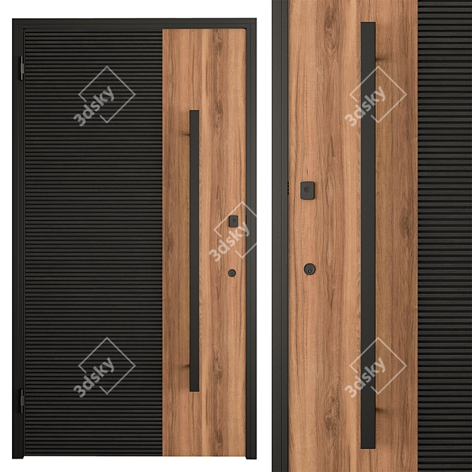  Contemporary Designer Door Collection 3D model image 6