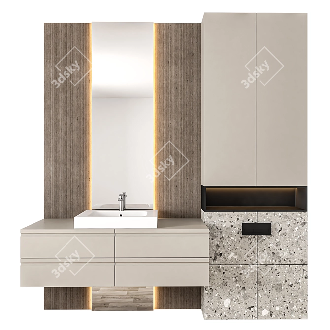 Luxury Bathroom 3D Model Kit 3D model image 1