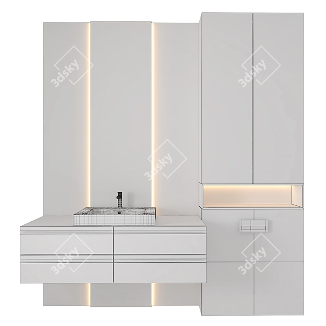 Luxury Bathroom 3D Model Kit 3D model image 2