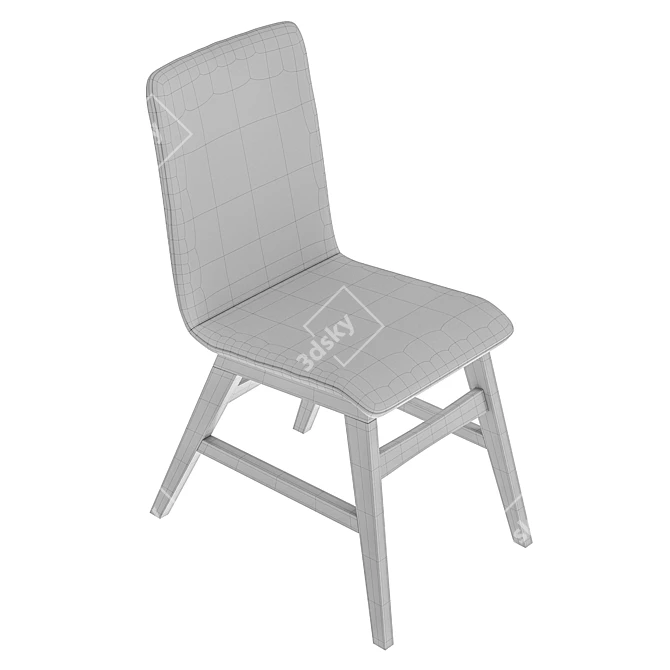 Modern Narvik Skandi Dining Chair 3D model image 5