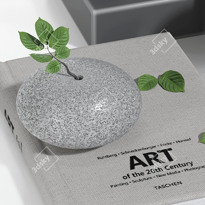 Modern Decorative Set with Statue 3D model image 6