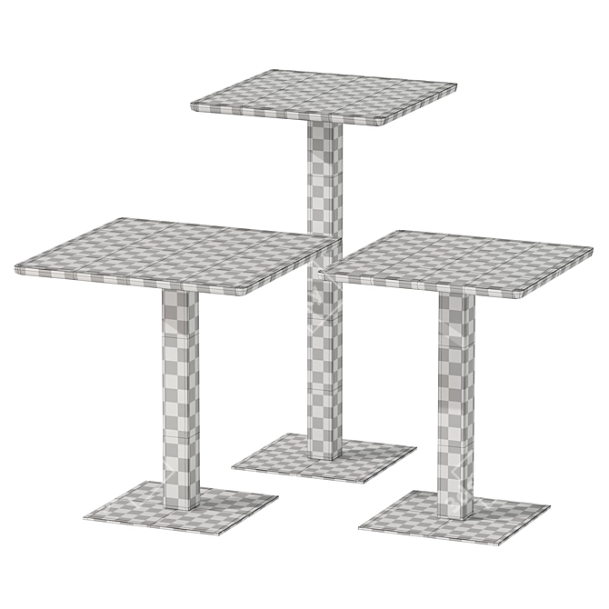 Modern Metal Dining Table: Sipa One 3D model image 2