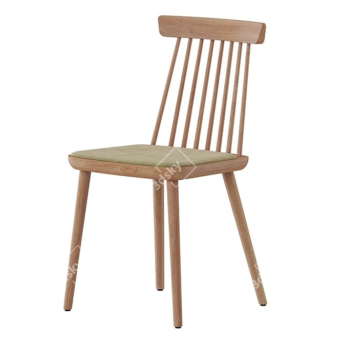 Classic Colonial Chair Design 3D model image 3