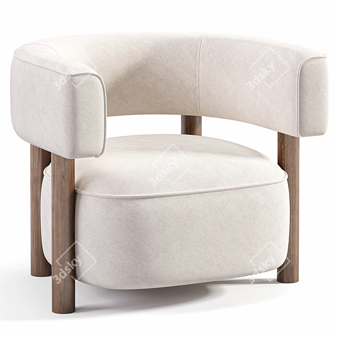 Karimoku N S03 Armchair 2015 3D model image 4