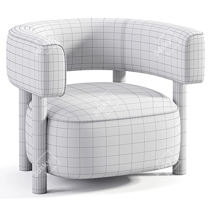 Karimoku N S03 Armchair 2015 3D model image 6