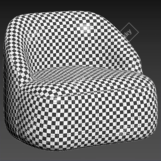 Modern LC2 Armchair by Andtradition 3D model image 7