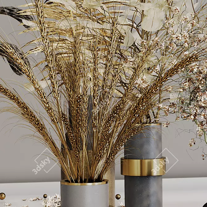 Lush Pampas Grass Set 3D model image 5