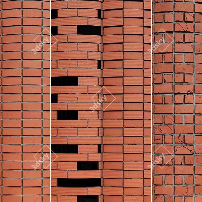 Seamless Brick Texture Pack 3D model image 2