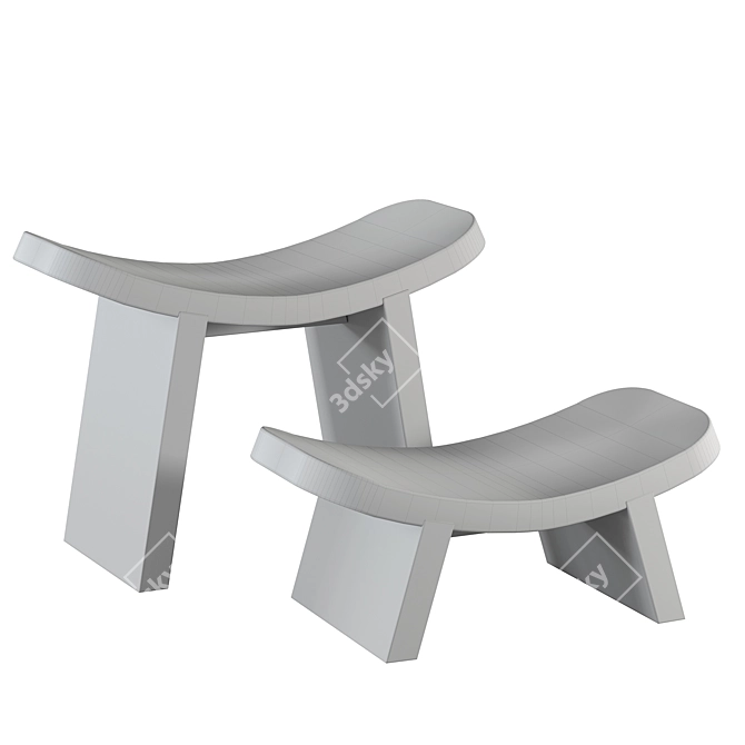 Yoga Stools Set Fuyuka La Redoute 3D model image 3